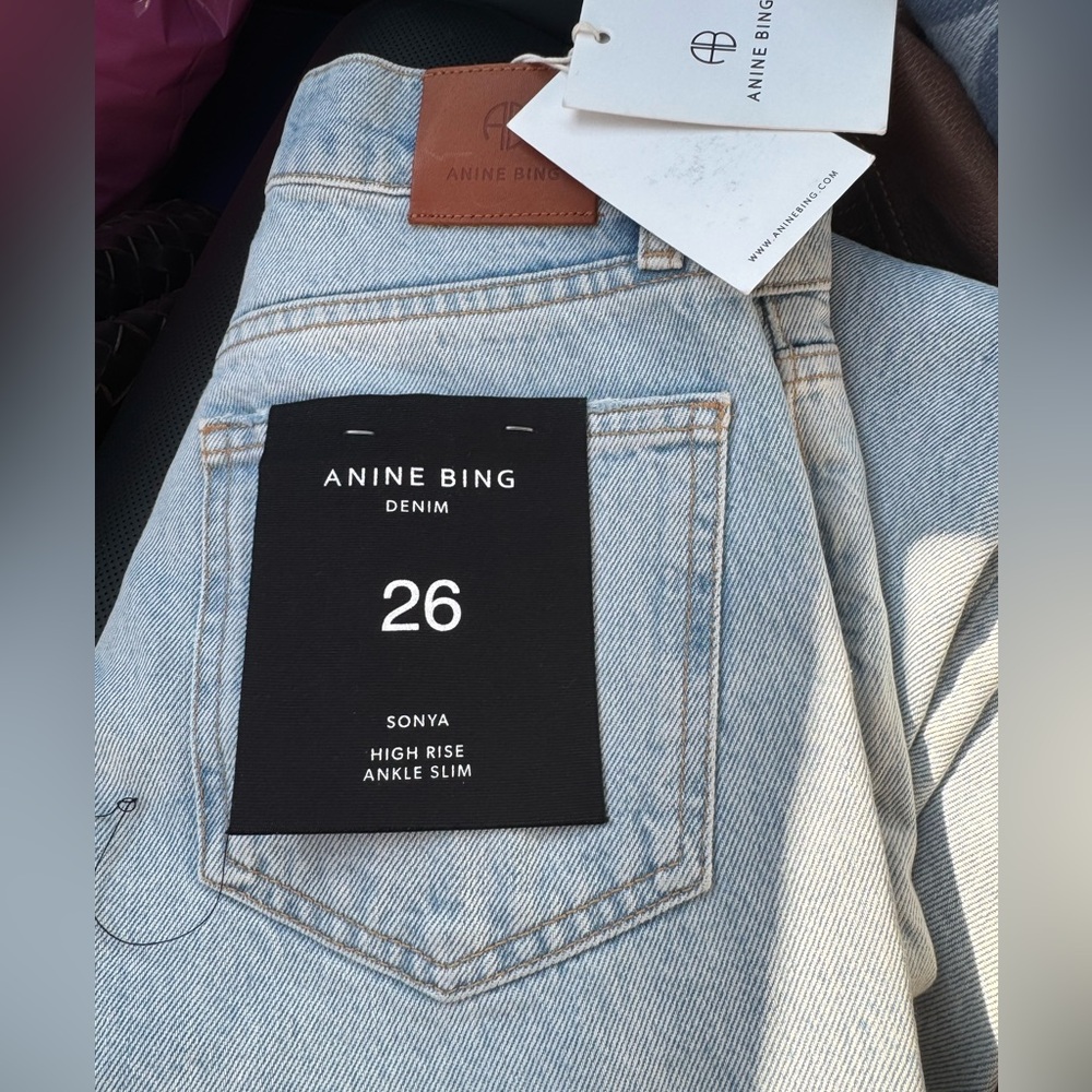 Anine Bing Light Blue High Rise Jeans